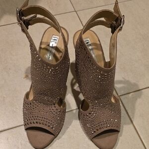 INC International Concepts Brown Studded Heels